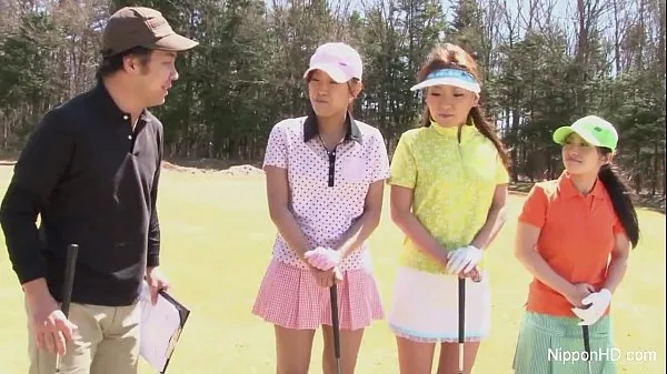 HD Asian teen girls plays golf nude power Clips