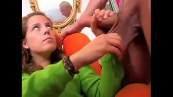 HD step daughter jerks off her power Clips