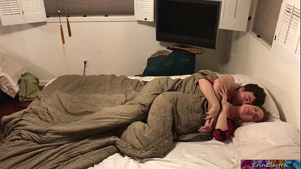 HD Stepson and stepmom get in bed together and fuck while visiting family - Erin Electra power Clips