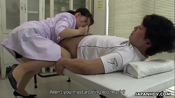 HD Japanese nurse, Sayaka Aishiro sucks dick while at work, uncensored power Clips