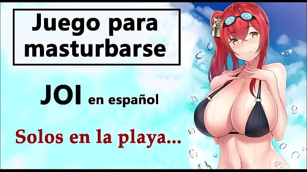 Clips de alimentación HD Audio JOI en español, a solas con tu amiga tetona en la playa