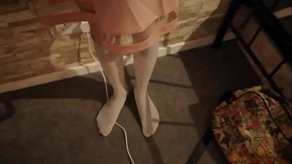 HD Cute femboy up skirt in knee highs مقاطع الطاقة