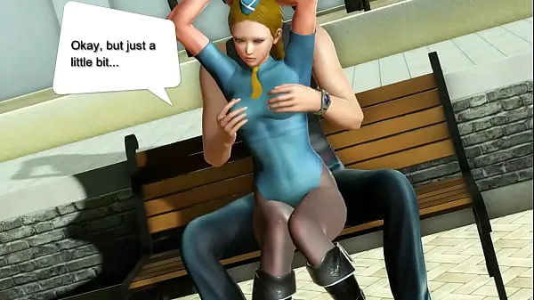 Cammy street fighter cosplay hentai game girl fa sesso con uno strano uomo in un nuovo manga hentai animato con gameplay sessualeClip di alimentazione HD