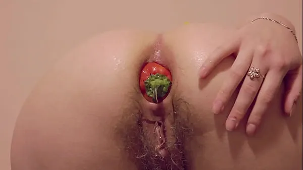 HD Best Extreme Vegetable Anal Insertion! Doggy style brunette fucks her hairy asshole and shows her gaping booty. Homemade fetish in the kitchen power Clips