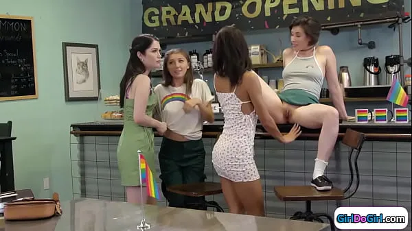 HD Barista serving free pussy to customers power Clips