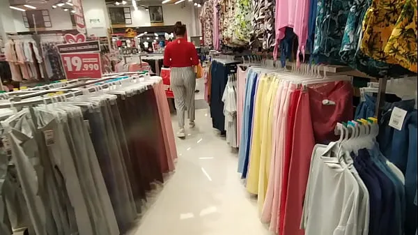 HD I chase an unknown woman in the clothing store and show her my cock in the fitting rooms power Clips