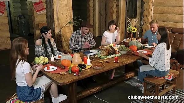 HD Thanksgiving Dinner turns into Fucking Fiesta by ClubSweethearts power Clips
