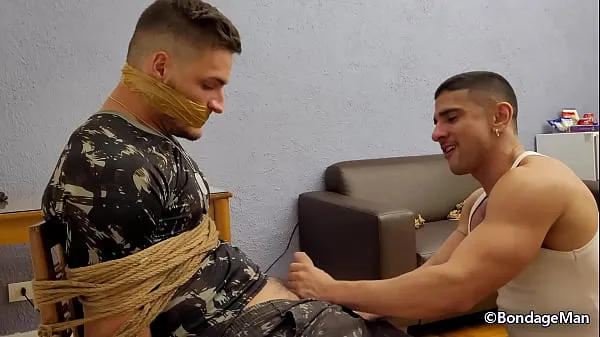 HD Samuel Hodecker and Lucas Mancinni are soldiers having fun bound and gagged blowjob cum over face | PREVIEW kraftklipp